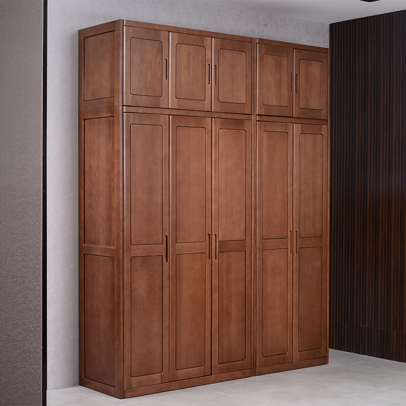 梦星魂 尚木榉木衣柜全实木衣橱平开门原木质现代中式两二三四五门衣柜 二门(85*56*205厘米） 榉木全实木